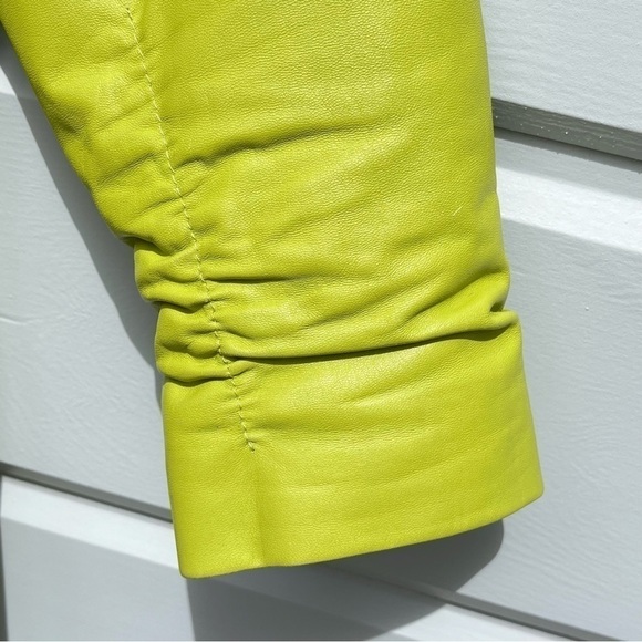 Layfayette 148 New York Leather Fitted Blazer Jacket Butter Soft Size 4 - Picture 4 of 8